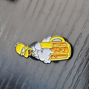 The Simpsons Homer Simpson Beer Mug Inspired Enamel Pin